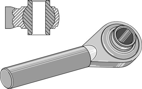 Ball joint terminal with round stem