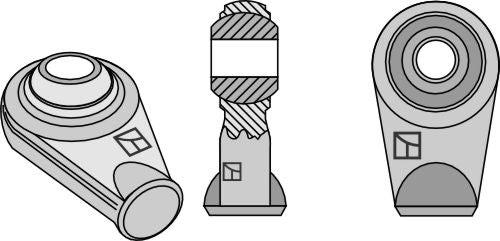 Ball joint terminals for top-links to be welded