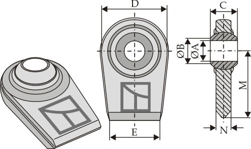 Ball joint terminals for lower-links to be welded