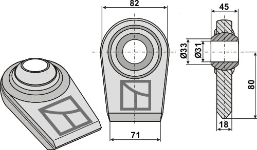 Ball joint terminals for lower-links to be welded