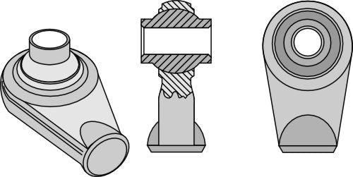 Ball joint terminals for top-links to be welded