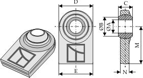 Ball joint terminals for lower-links to be welded