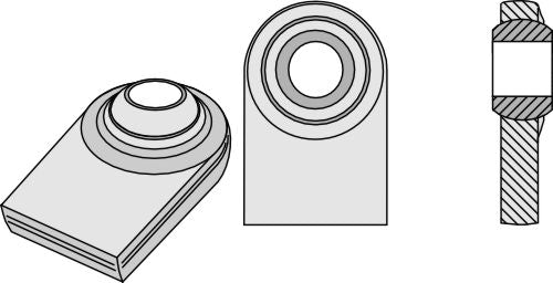 Ball joint terminals for lower-links to be welded