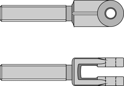 Lifting link fork M30x3,5