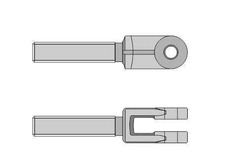 Lifting link fork M30x3,5