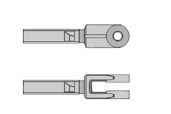 Lifting link fork M30x3,5