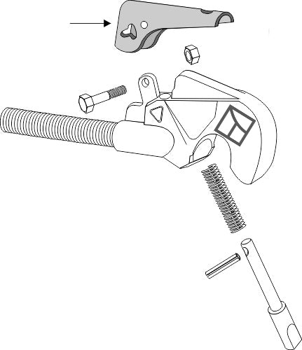 Lever for top hooks, new model