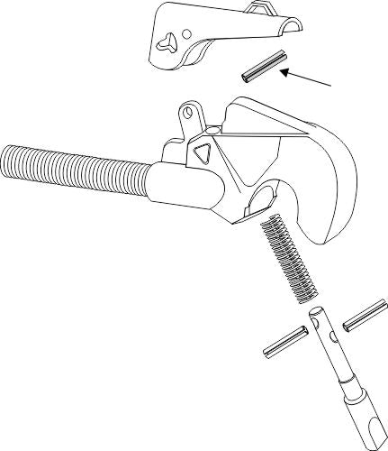 Roller pin for top hooks, new model