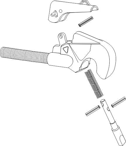 Roller pin for top hooks, new model