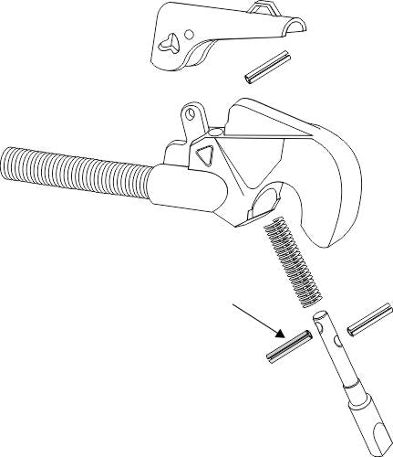 Roller pin for top hooks, new model