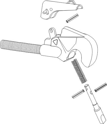 Roller pin for top hooks, new model