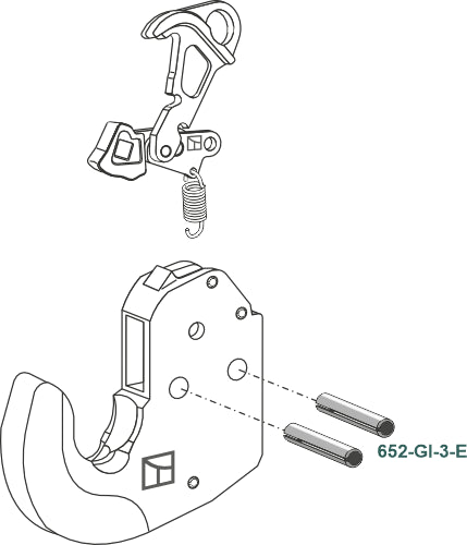 Clamping pin 2 pcs