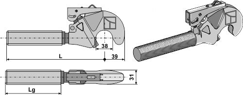 Top hooks M24x3