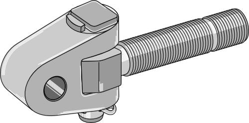 Swivelling tie-rod M36x4