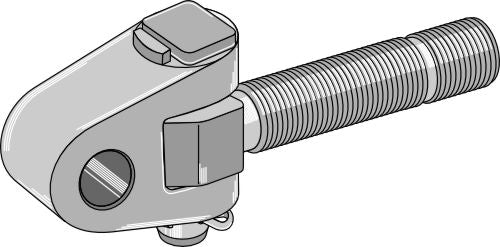 Swivelling tie-rod M36x4