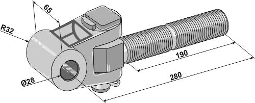 Swivelling tie-rod M36x3