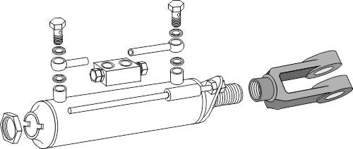 Lifting link fork with internal thread