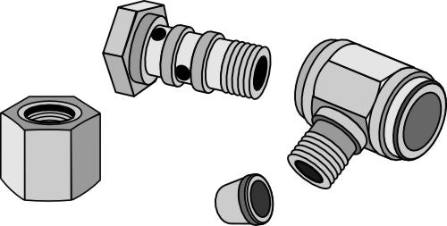 Angle screw connection 3/8