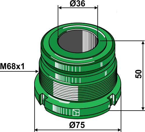 Screw cap for cylinder 63/36
