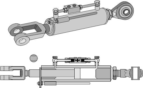 Hydraulic lifting link fork and tie-rod - 850