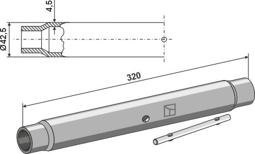 Tube M30x3,5