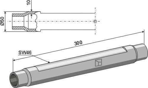 Tube M36x3