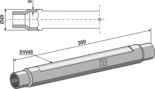 Tube M36x3