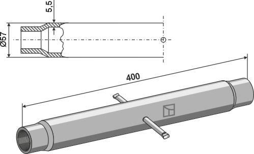 Tube M40x3