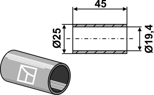 Reduction bush for top hook balls Cat.II-I