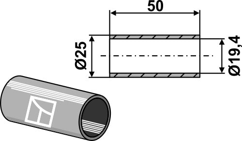 Reduction bush for top hook balls Cat.II-I