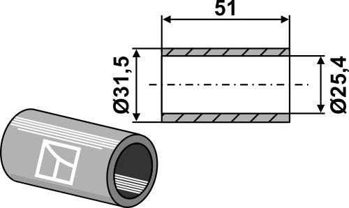 Reduction bush for top hook balls Cat.III-II