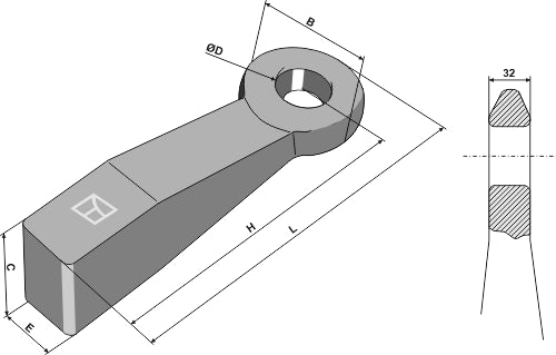 Trailer coupling ring (MOT Germany) - checked with mark of conformity M 2940 )