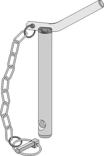 Security pins with chain and linch pin for top-links