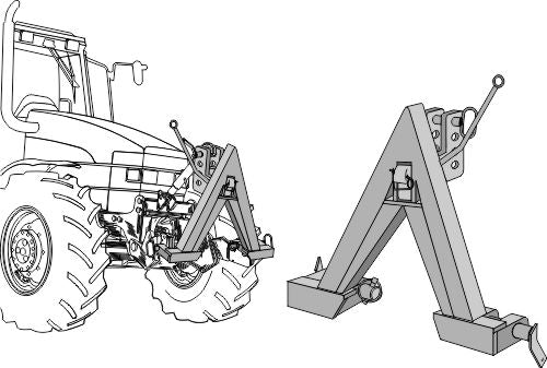 Tractor-side triangle Cat. III
