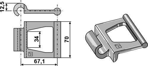 Steel link articulated chain
