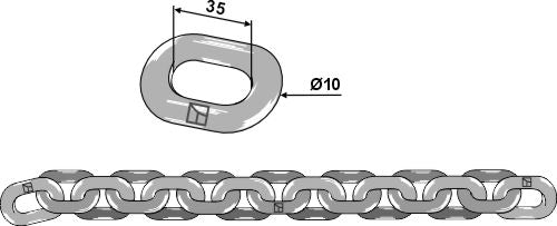 Scraper floor chain - 10x35 - D7