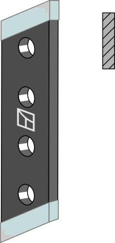Bolt-on tine DURAFACE - right