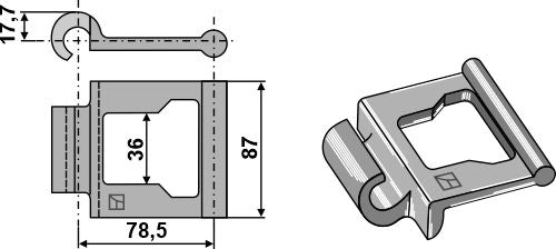 Steel link articulated chain