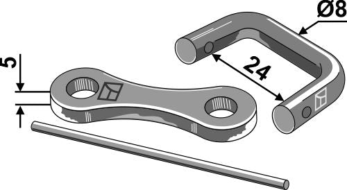 Shackle type connectorØ8