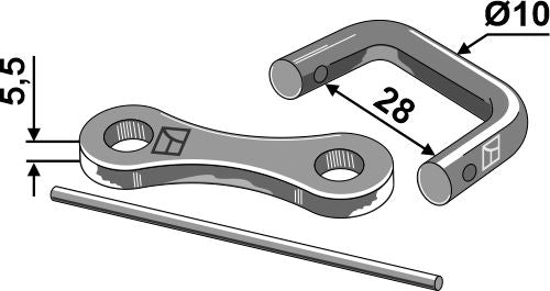Shackle type connector Ø10