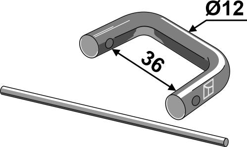 Shackle type connector without plate Ø12