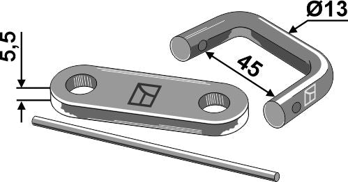 Shackle type connector Ø13