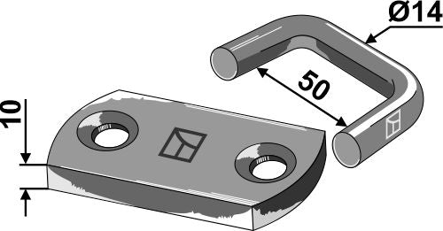 Shackle type connector Ø14