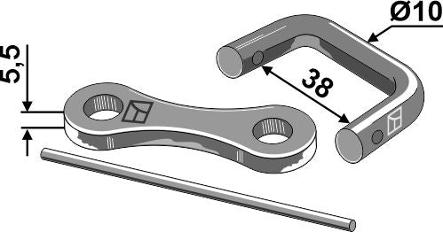 Shackle type connector Ø10