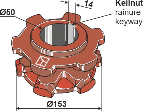 Chain sprocket Ø153