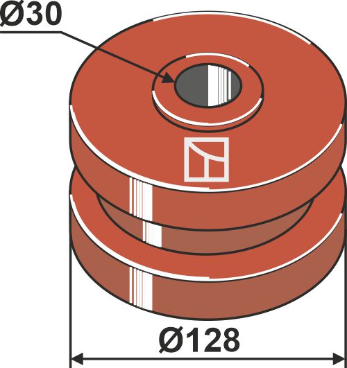 Pulley for chain Ø 128