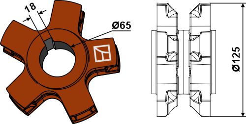 Chain sprocket Ø195