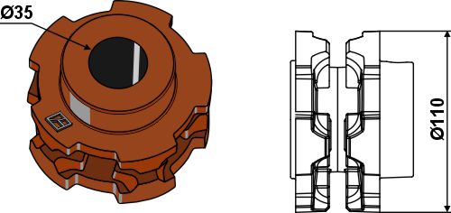Chain sprocket Ø110