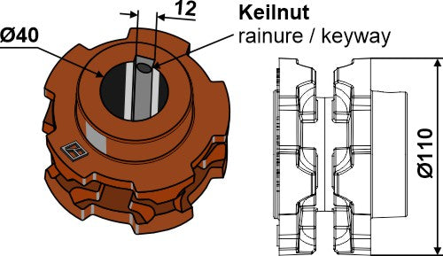 Chain sprocket Ø110