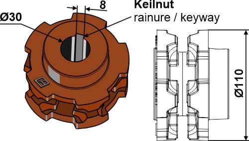 Chain sprocket Ø110